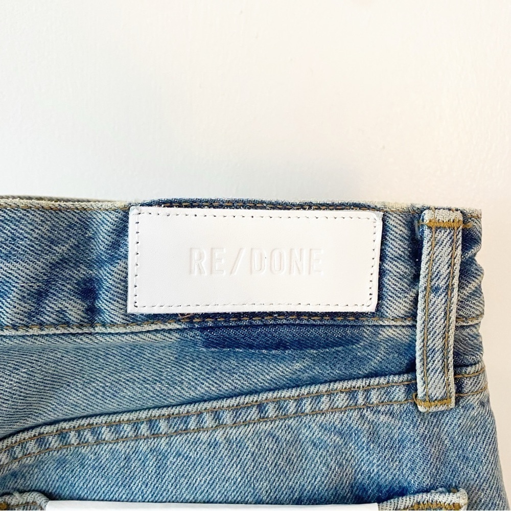 RE/DONE 70’s Stove Pipe Straight Leg Cropped Jeans NWT Medium Blue - Picture 13 of 16